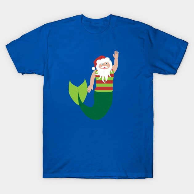 Merman Santa T-Shirt by Rvgill22